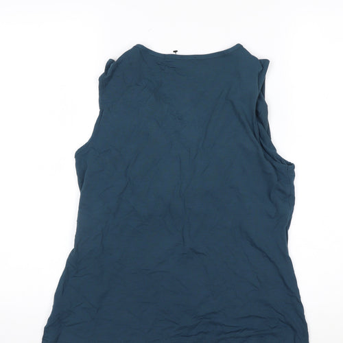 Marks and Spencer Women’s Blue Sleeveless V-Neck Tank Top UK 16