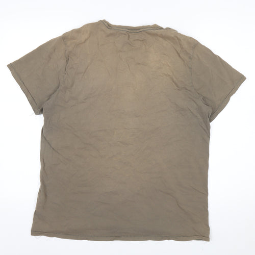 Ralph Lauren Polo Jeans Men's Brown Short Sleeve Cotton T-Shirt Size L