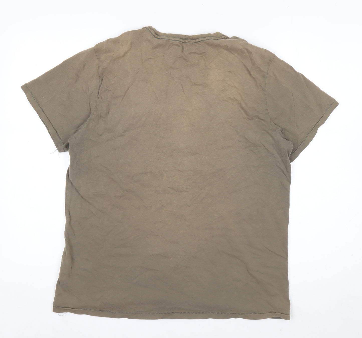 Ralph Lauren Polo Jeans Men's Brown Short Sleeve Cotton T-Shirt Size L