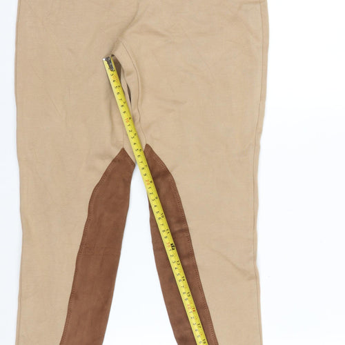 Zara Basic Women's Beige Skinny Twill Stretch Leggings Size S
