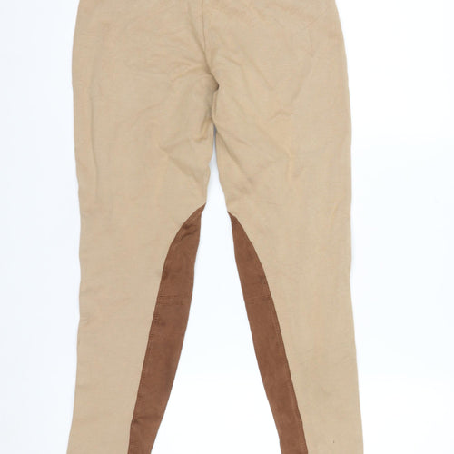 Zara Basic Women's Beige Skinny Twill Stretch Leggings Size S