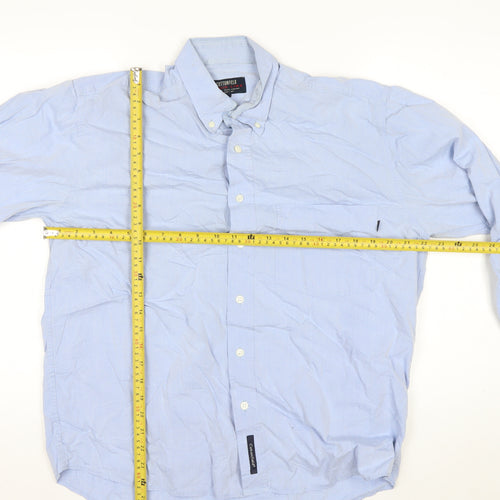 Cottonfield Men's Blue Button-Down Long Sleeve Casual Shirt M