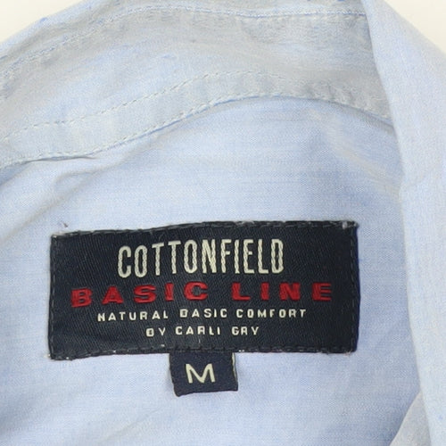 Cottonfield Men's Blue Button-Down Long Sleeve Casual Shirt M