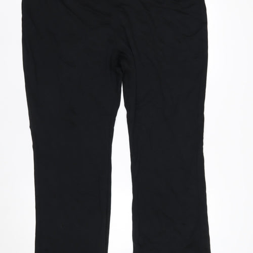Marks and Spencer Women’s Black Regular Straight Leg Plus Size 24 Trousers