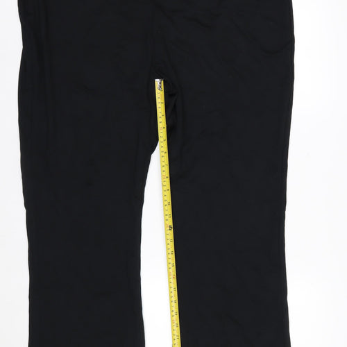 Marks and Spencer Women’s Black Regular Straight Leg Plus Size 24 Trousers