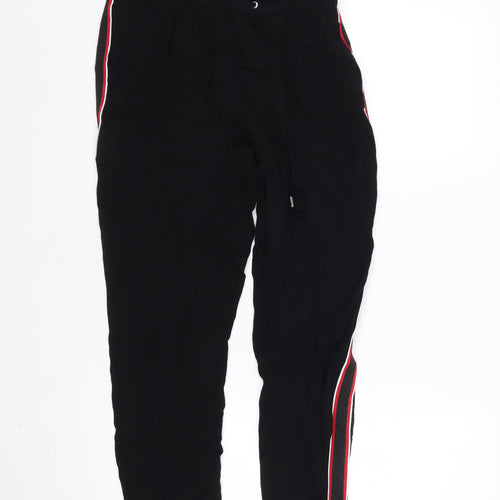 Marks and Spencer Women's Black Jogger Trousers Size 8 Regular Polyester