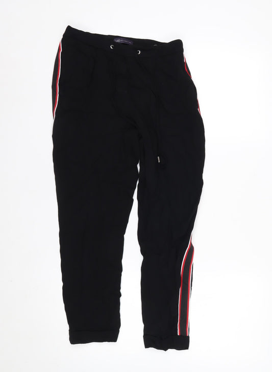 Marks and Spencer Women's Black Jogger Trousers Size 8 Regular Polyester