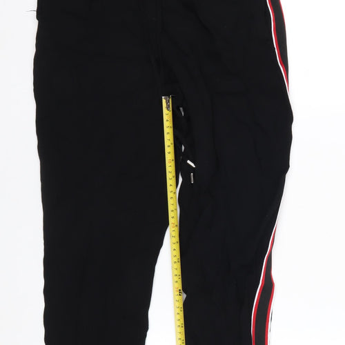 Marks and Spencer Women's Black Jogger Trousers Size 8 Regular Polyester