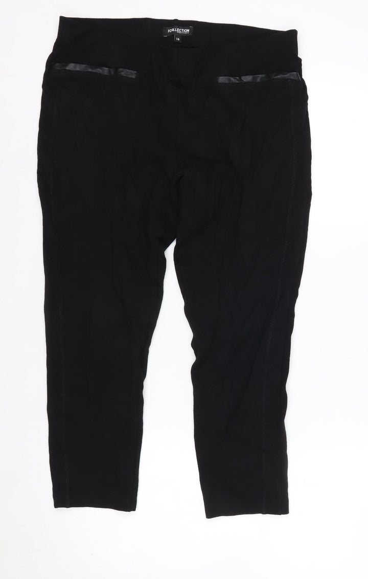 Debenhams Women’s Black Stretch Trousers Size 16 Regular Fit