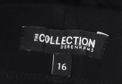 Debenhams Women’s Black Stretch Trousers Size 16 Regular Fit