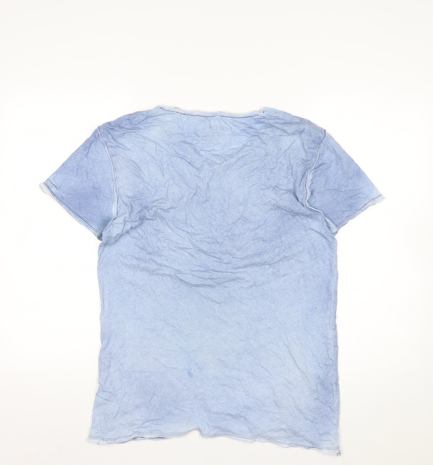 Firetrap Men's Blue Graphic Print Slim Fit Cotton T-Shirt M