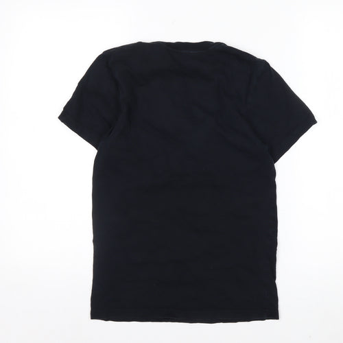 Vans Men's Black XS Custom Fit Cotton Logo T-Shirt