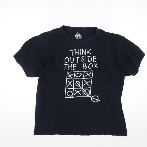 T-Shirts and All Men's Black Think Outside The Box Graphic T-Shirt M