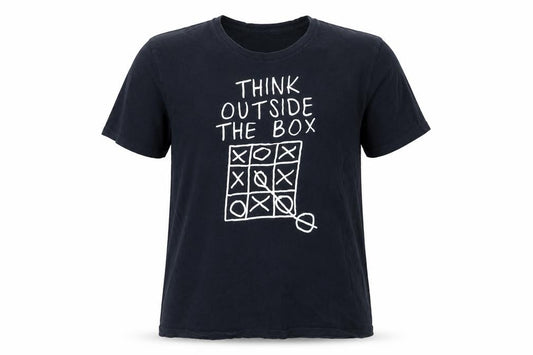 T-Shirts and All Men's Black Think Outside The Box Graphic T-Shirt M