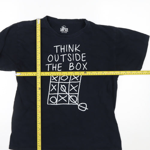 T-Shirts and All Men's Black Think Outside The Box Graphic T-Shirt M