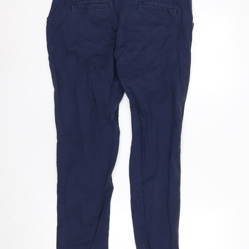 H&M Men's Blue Slim Fit Chino Trousers Size M 32x32