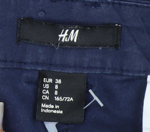 H&M Men's Blue Slim Fit Chino Trousers Size M 32x32