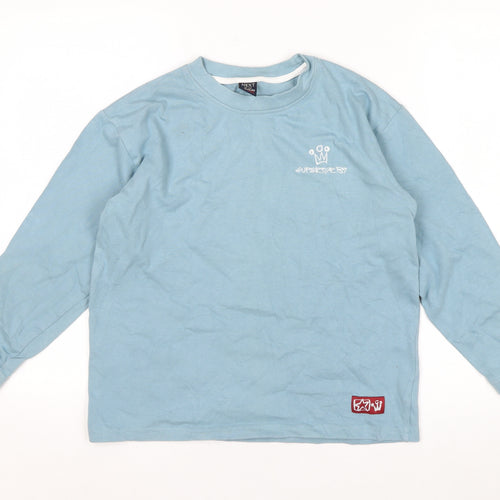 Next Boys Blue Long Sleeve Cotton Crew Neck T-Shirt 10 Years