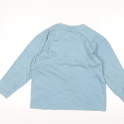 Next Boys Blue Long Sleeve Cotton Crew Neck T-Shirt 10 Years