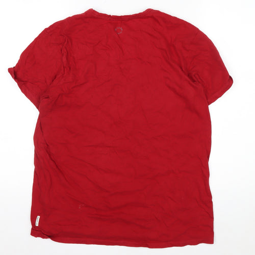 Ben Sherman Men's Red Football Graphic T-Shirt Size S Cotton
