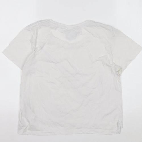 Nike Women’s White XS Sports T-Shirt with Purple Logo