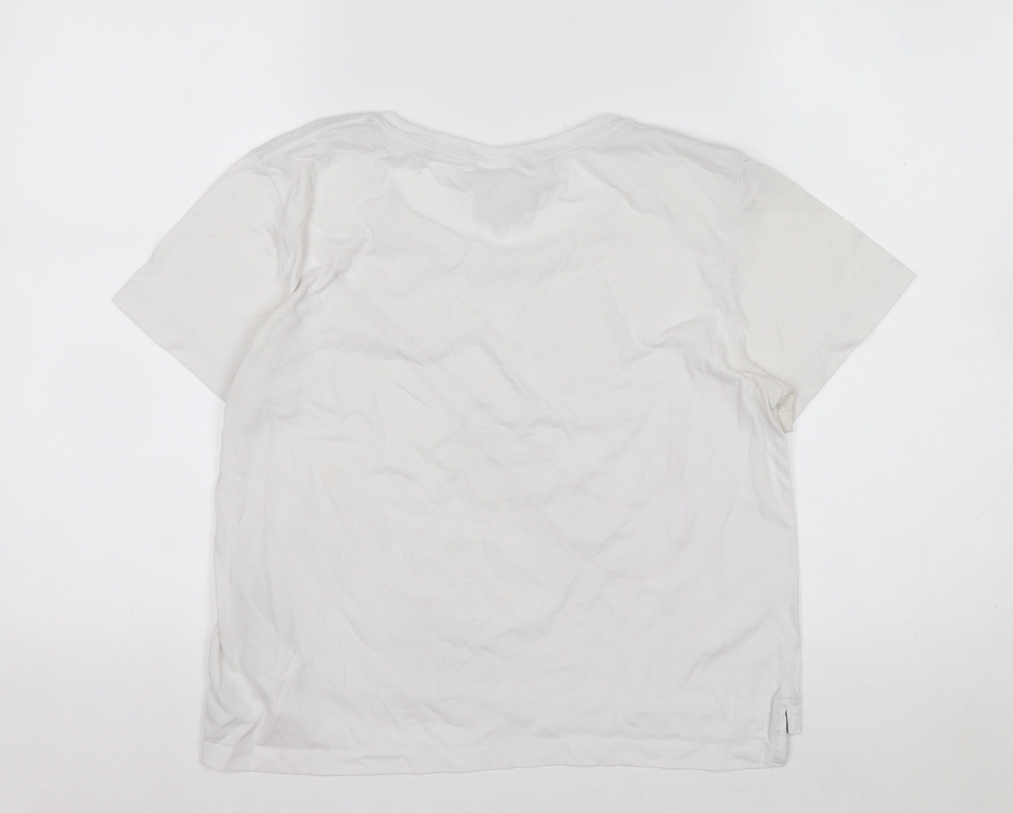Nike Women’s White XS Sports T-Shirt with Purple Logo