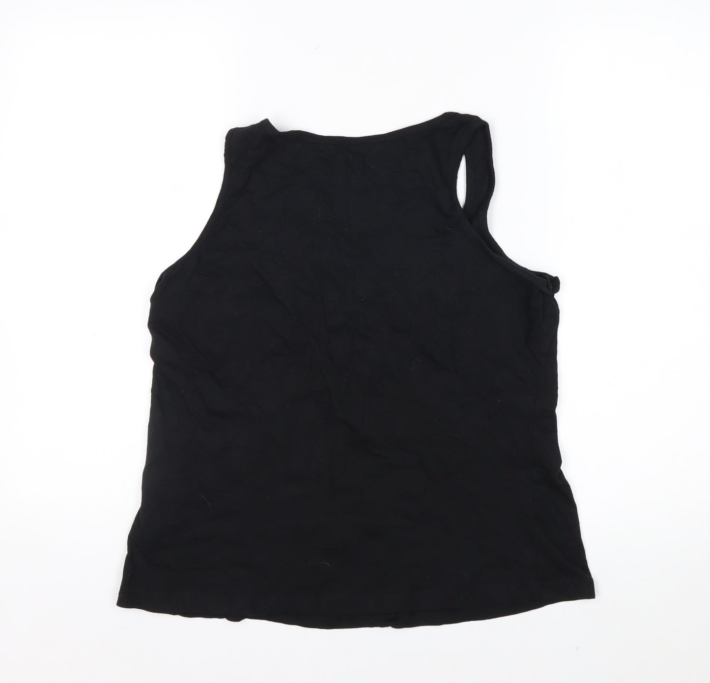 Esmara Women Black Beaded Scoop Neck Tank Top Size 14/16