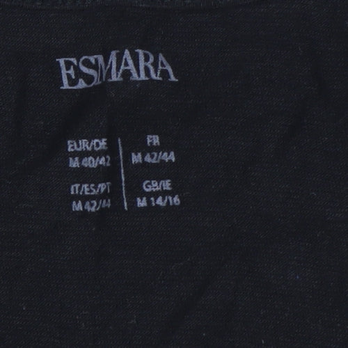 Esmara Women Black Beaded Scoop Neck Tank Top Size 14/16