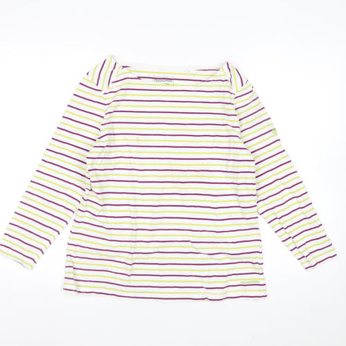 Craghoppers Women’s Multicoloured Striped Cotton Long Sleeve T-Shirt UK 14