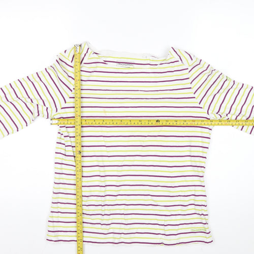 Craghoppers Women’s Multicoloured Striped Cotton Long Sleeve T-Shirt UK 14