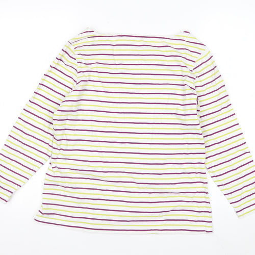 Craghoppers Women’s Multicoloured Striped Cotton Long Sleeve T-Shirt UK 14