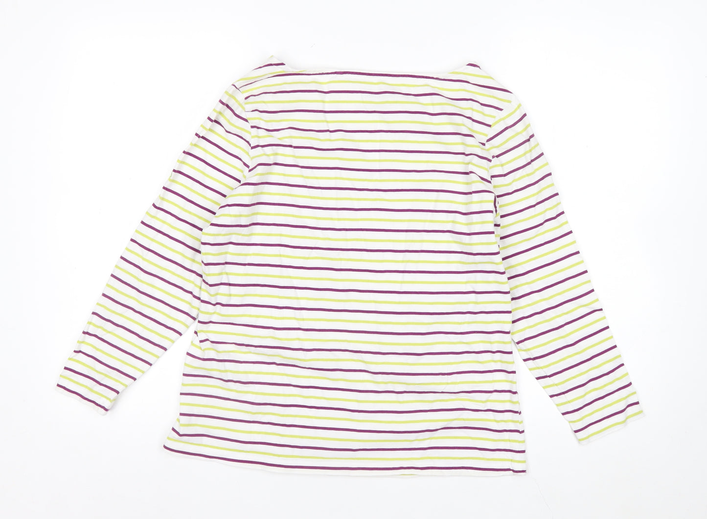 Craghoppers Women’s Multicoloured Striped Cotton Long Sleeve T-Shirt UK 14