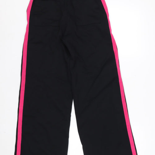 Marks and Spencer Women's Black Track Pants Size 6 Tall Wide-Leg Activewear Trousers