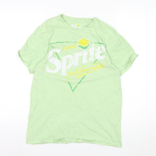 Sprite Green Graphic Print Men's Small Cotton T-Shirt