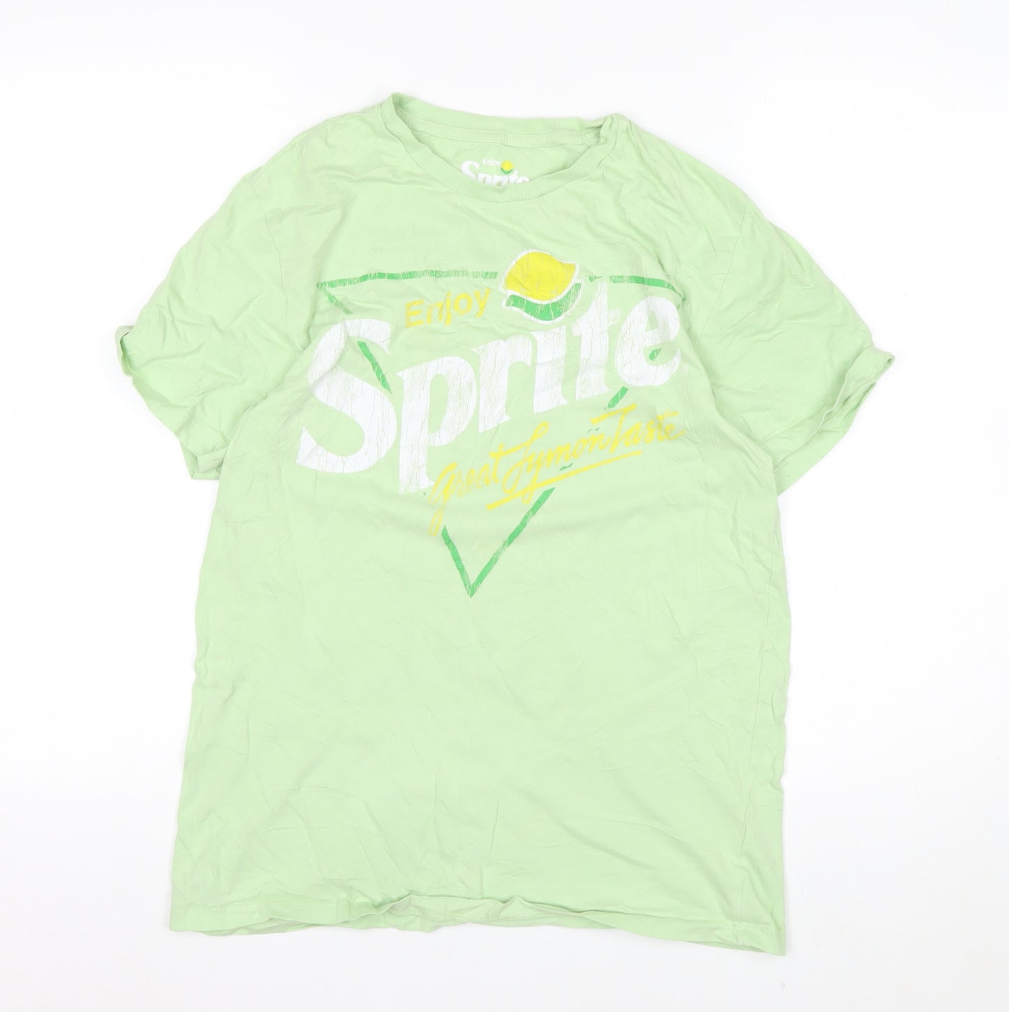Sprite Green Graphic Print Men's Small Cotton T-Shirt
