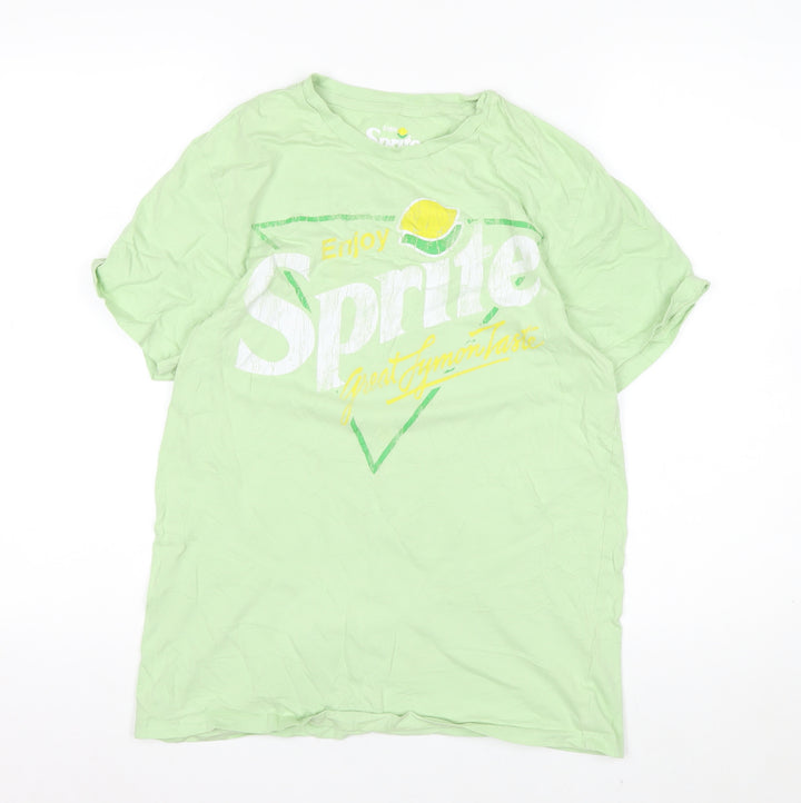 Sprite Green Graphic Print Men's Small Cotton T-Shirt
