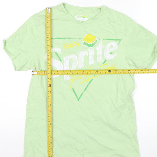 Sprite Green Graphic Print Men's Small Cotton T-Shirt