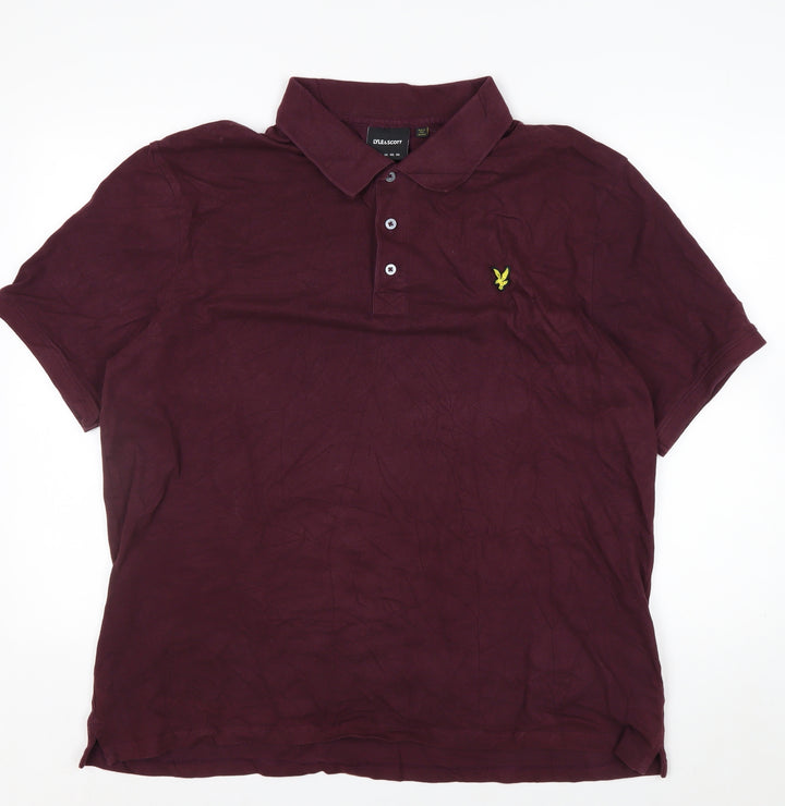 Lyle & Scott Men's Red 2XL Regular Fit Cotton Polo Shirt