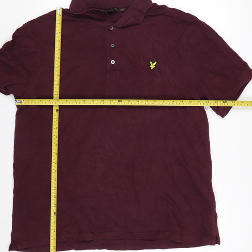 Lyle & Scott Men's Red 2XL Regular Fit Cotton Polo Shirt