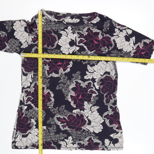 Marks and Spencer Women’s Multicoloured Floral Cotton Blouse Size 18