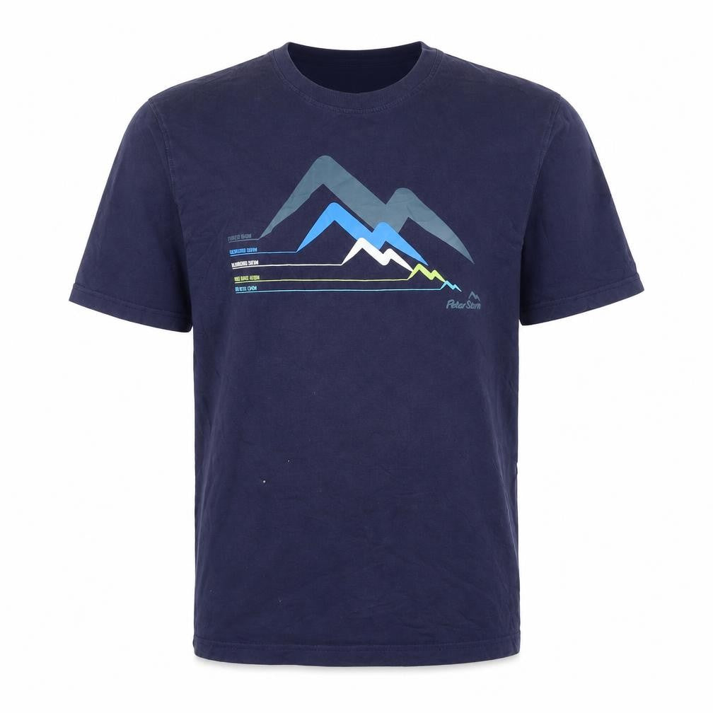 Peter Storm Men's Blue Graphic Mountain Cotton T-Shirt Size M