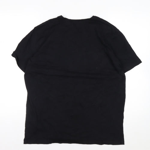 Hugo Boss Men's Black Cotton Crew Neck Short Sleeve T-Shirt M