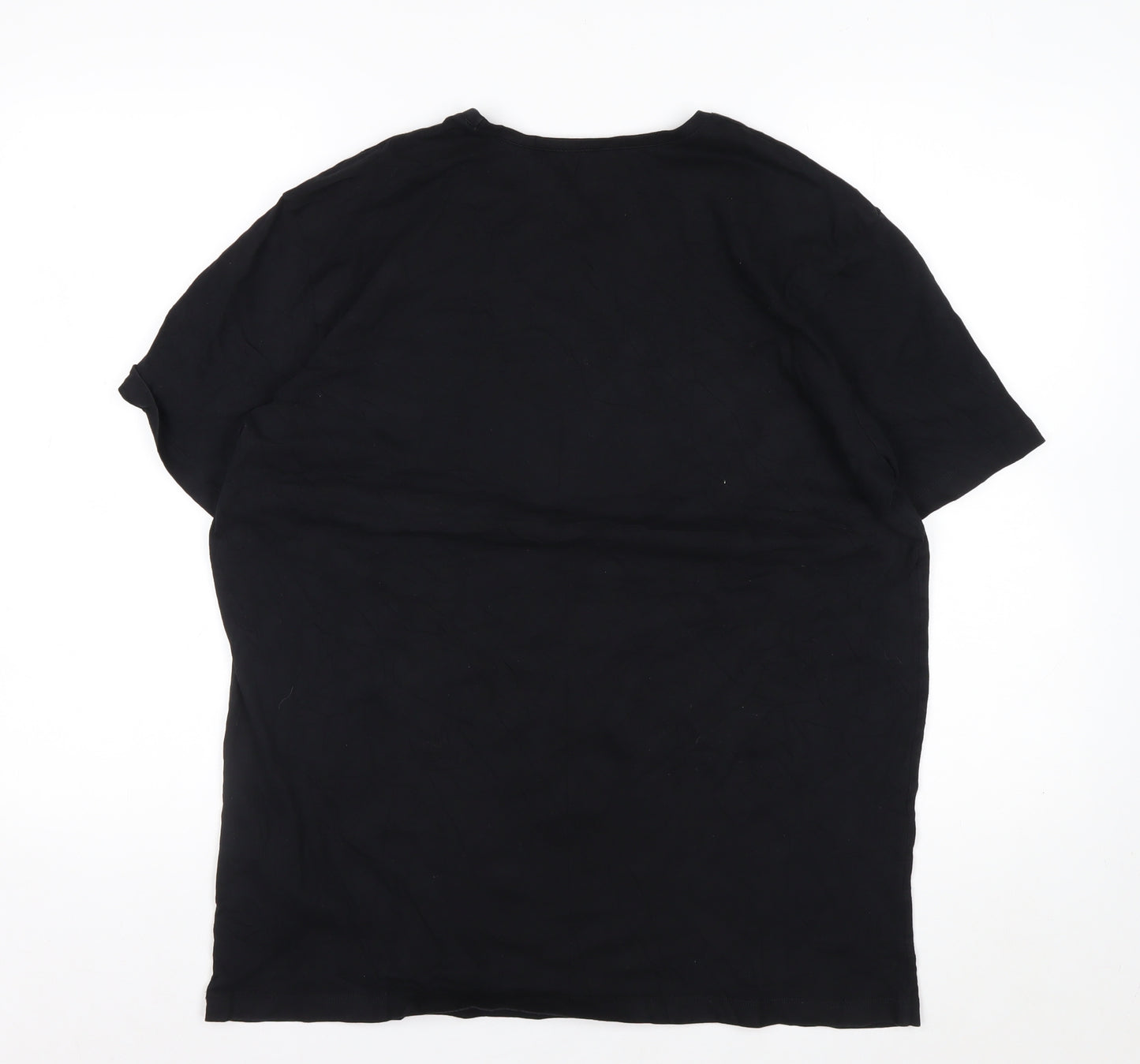 Hugo Boss Men's Black Cotton Crew Neck Short Sleeve T-Shirt M