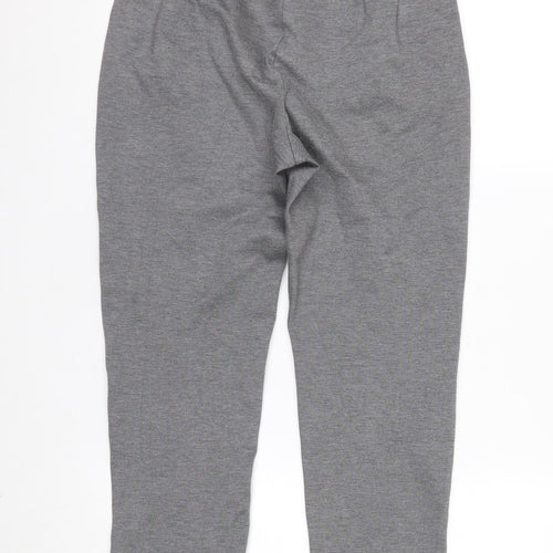 Marks and Spencer Women's Grey Marl Trousers Size 12 Short Stretch