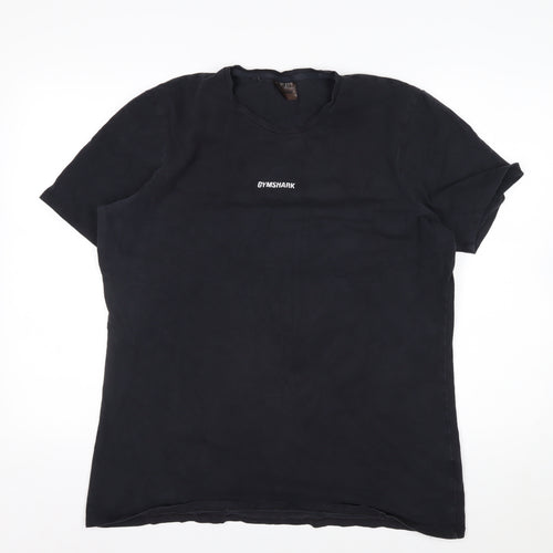 Gymshark Men's Black XL Slim Fit Cotton Stretch Training T-Shirt