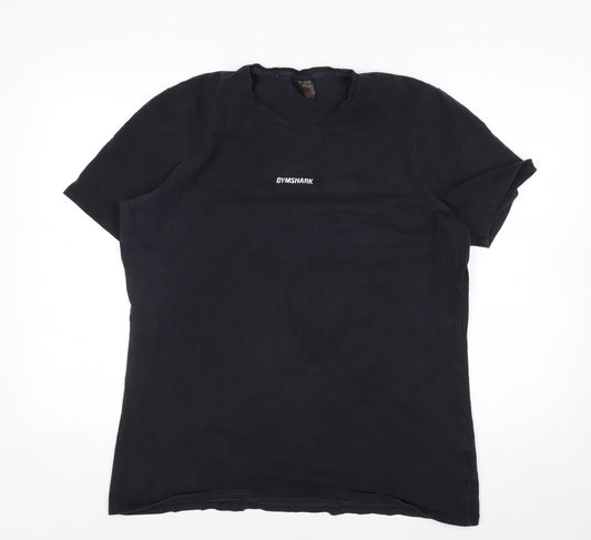 Gymshark Men's Black XL Slim Fit Cotton Stretch Training T-Shirt