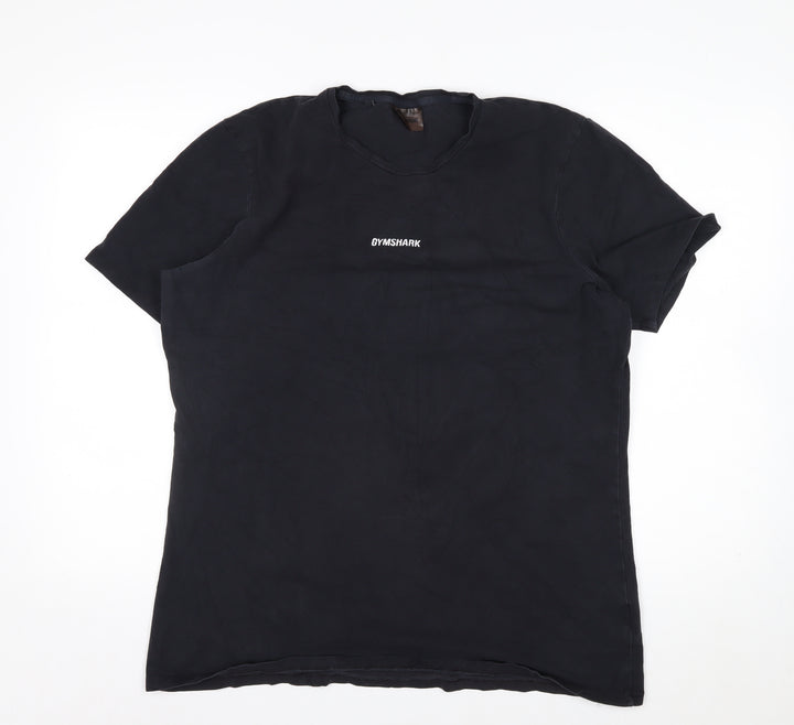 Gymshark Men's Black XL Slim Fit Cotton Stretch Training T-Shirt
