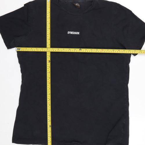 Gymshark Men's Black XL Slim Fit Cotton Stretch Training T-Shirt