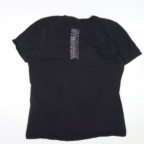 Gymshark Men's Black XL Slim Fit Cotton Stretch Training T-Shirt
