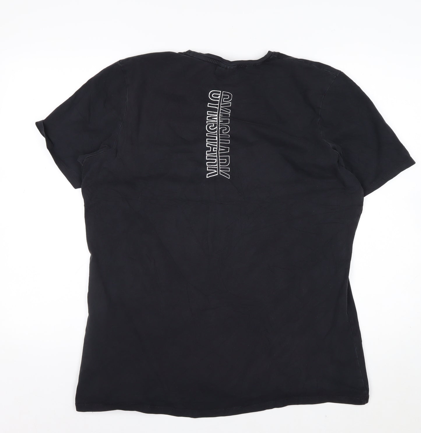 Gymshark Men's Black XL Slim Fit Cotton Stretch Training T-Shirt